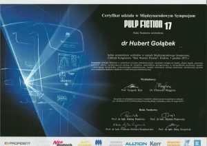 Hubert Gołąbek certyfikat