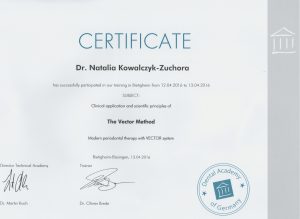 Natalia Kowalczyk-Zuchora certyfikat